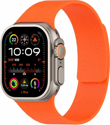 Ремешок BOGEMA для Apple Watch Series 4, Watch Series 5, Watch Series 6, Watch Series 7, Watch Series 8, Watch SE, Watch SE 2nd Gen, Watch SE 3, Watch Series 9 оранжевый
