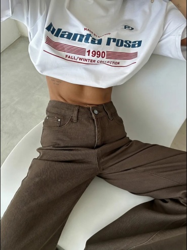Джинсы палаццо JC Brand зеленый