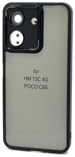 Чехол FASHION для Xiaomi Redmi 13C темно-прозрачный