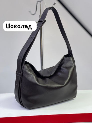Сумка хобо Polina&Eiterou натуральная кожа коричневый