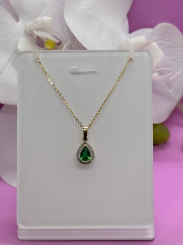 Колье SAR JEWELRY Aniram_ViP_Z-07-032_7800 длина 45 см вес 2.4 г золото, бриллиант, сапфир