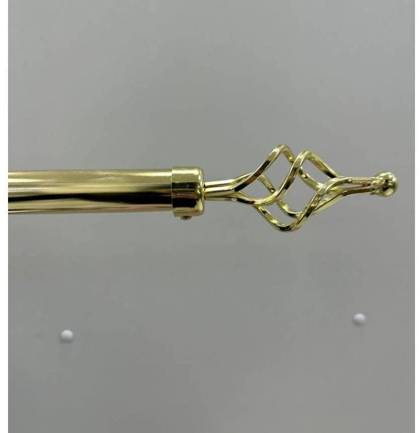 Карниз KBK.STORE круглый однорядный золотистый 200 см