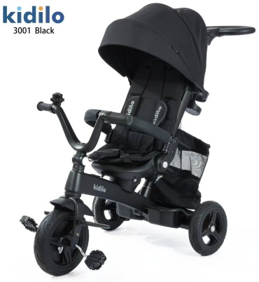 Трёхколёсный велосипед Kidilo 3001 черный