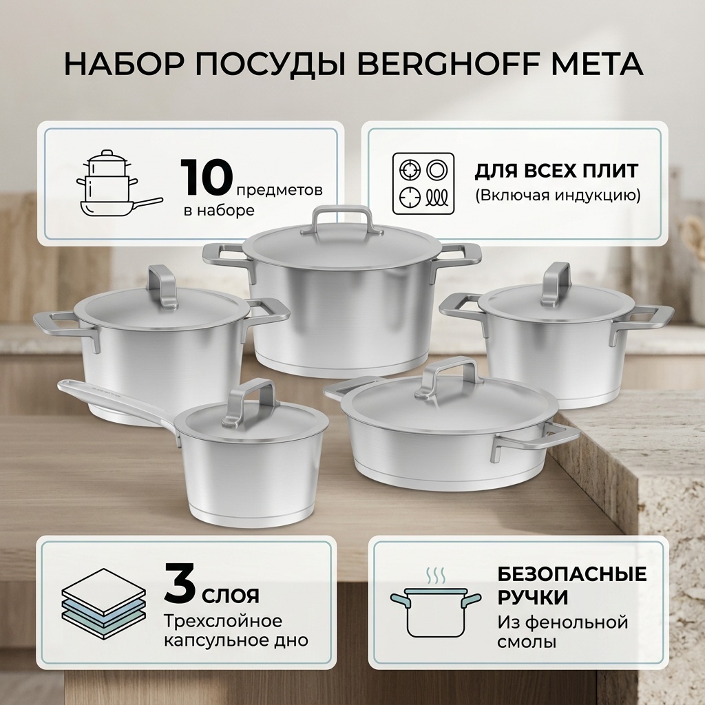 Смешанный набор Berghoff 10 в 1