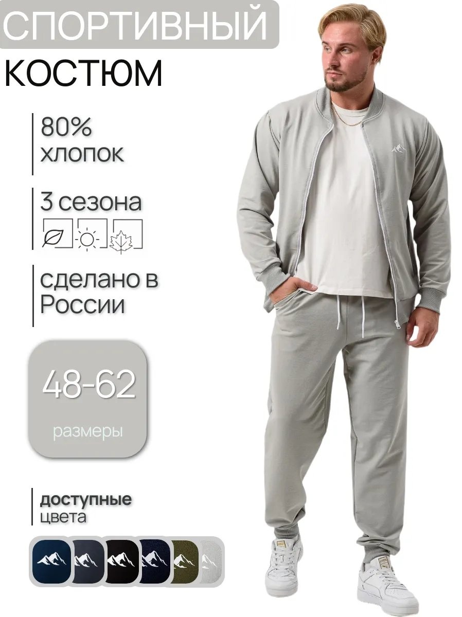 Повседневный костюм серый