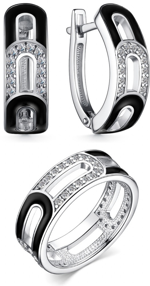 ZGOLD 3900 вес 7.9 г серебро, эмаль, фианит, эмаль
