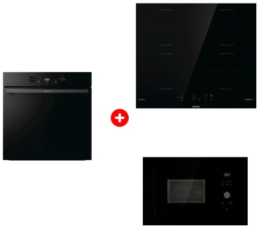 Gorenje BOS6737E05DBG черный + варочная поверхность GI6401BSCE + микроволновая печь BM201AG1BG