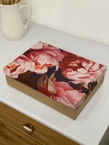 Коробка пионы Good box 1 шт, 35х25х9 см