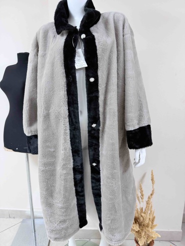 Шуба FASHION светло-серый
