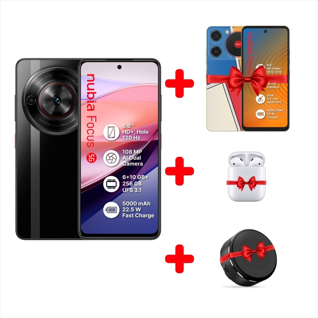 Смартфон Nubia Focus 5G 6 ГБ/256 ГБ черный + подарок