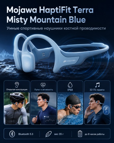 Наушники Mojawa HaptiFit Terra синий