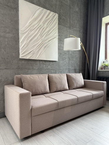 Диван Xan mebel Тахта, 215х70 см, обивка велюр, светло-коричневый