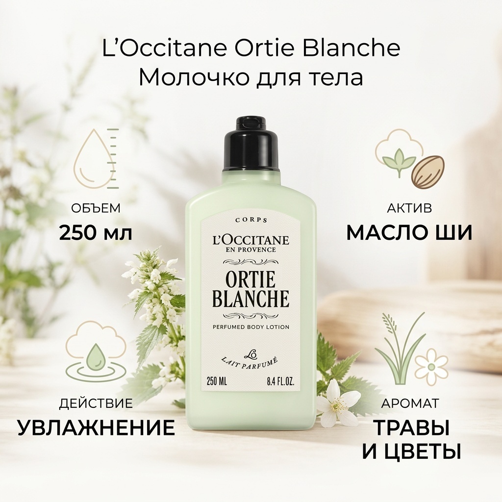 L'Occitane ORTIE BLANCHE лосьон для тела 250 мл