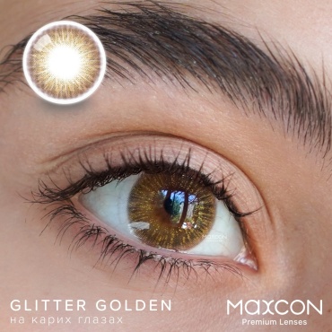 Контактные линзы MAXCON Glitter Golden -6 кривизна 8.6 на три месяца 2 шт