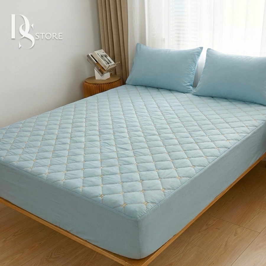 DS наматрасник на резинке moonlife с бортиком 180x200, полиэстер, поликоттон, полисатин