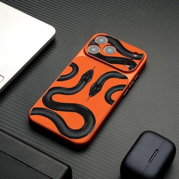 Чехол BOGEMA для Apple iPhone 17 Pro оранжевый