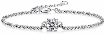 Carat Diamond Touch Bracelet длина 19 см, вес 4.3 г серебро, плетение панцирное
