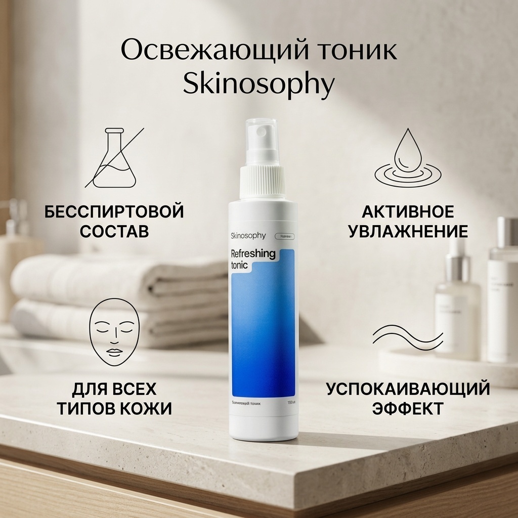 Skinosophy тоник Освежающий тоник 150 мл