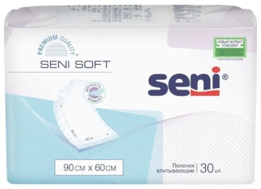 Пеленка одноразовая Seni Soft, 30 шт, 60x90 см