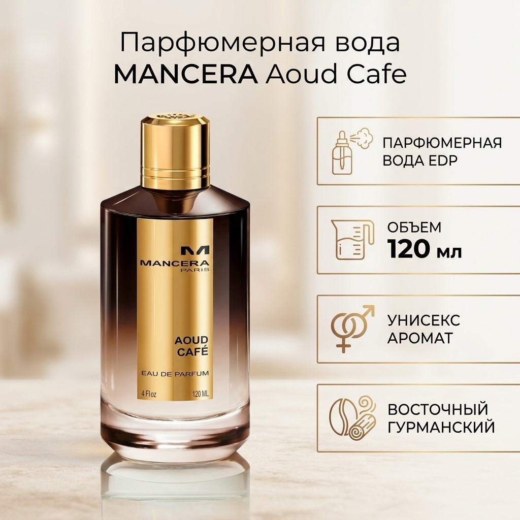 MANCERA Aoud Cafe парфюмерная вода EDP 120 мл, унисекс