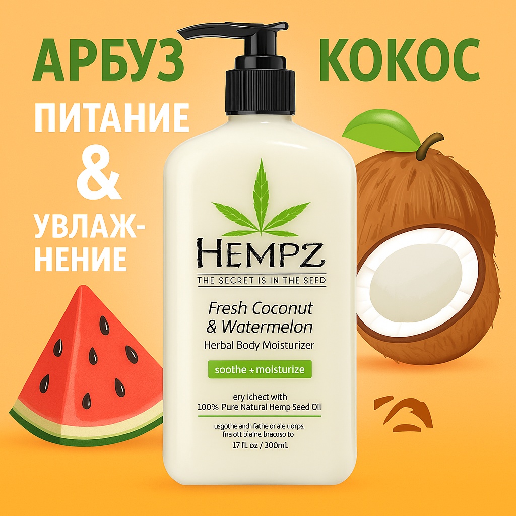 Hempz Fresh Coconut & Watermelon молочко для тела 500 мл