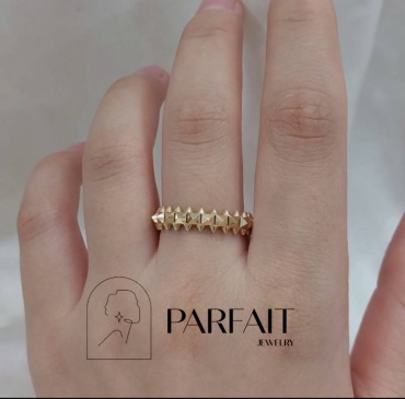 PARFAIT JEWELRY GFC_PJ_Шипы_06 размер 19 вес 2 г золото, без вставок