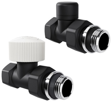 Набор термостатический прямой Royal Thermo Design 1/2"М30х1,5 (Черный)
