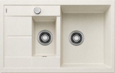 Кухонная мойка Blanco Metra 6 S Compact Silgranit мягкий белый 78х50х19 см, искусственный гранит, тон мягкий белый
