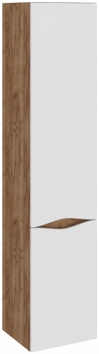 Шкаф-пенал навесной AVK Furniture Алла, 35x32x180 см, белый, коричневый