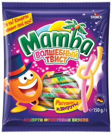 Конфеты жевательные Mamba Волшебный твист 150 г