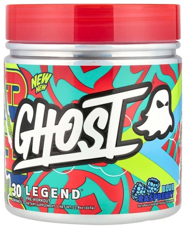 Ghost Legend, предтренировочный комплекс, голубая малина, 645 г (22,8 унции) голубая малина