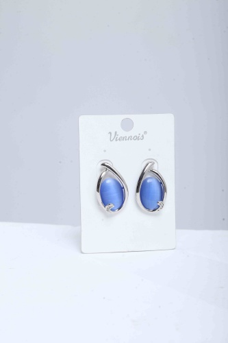 Серьги Viennois медицинская сталь, синтетический кошачий глаз