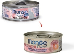 Monge кусочки в соусе тунец, курица, креветки 80 г 1 шт