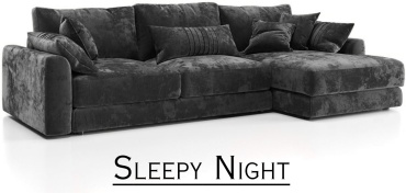 Угловой диван Arsel.kz Night Sherlock,, 300х170 см, обивка ткань, черный
