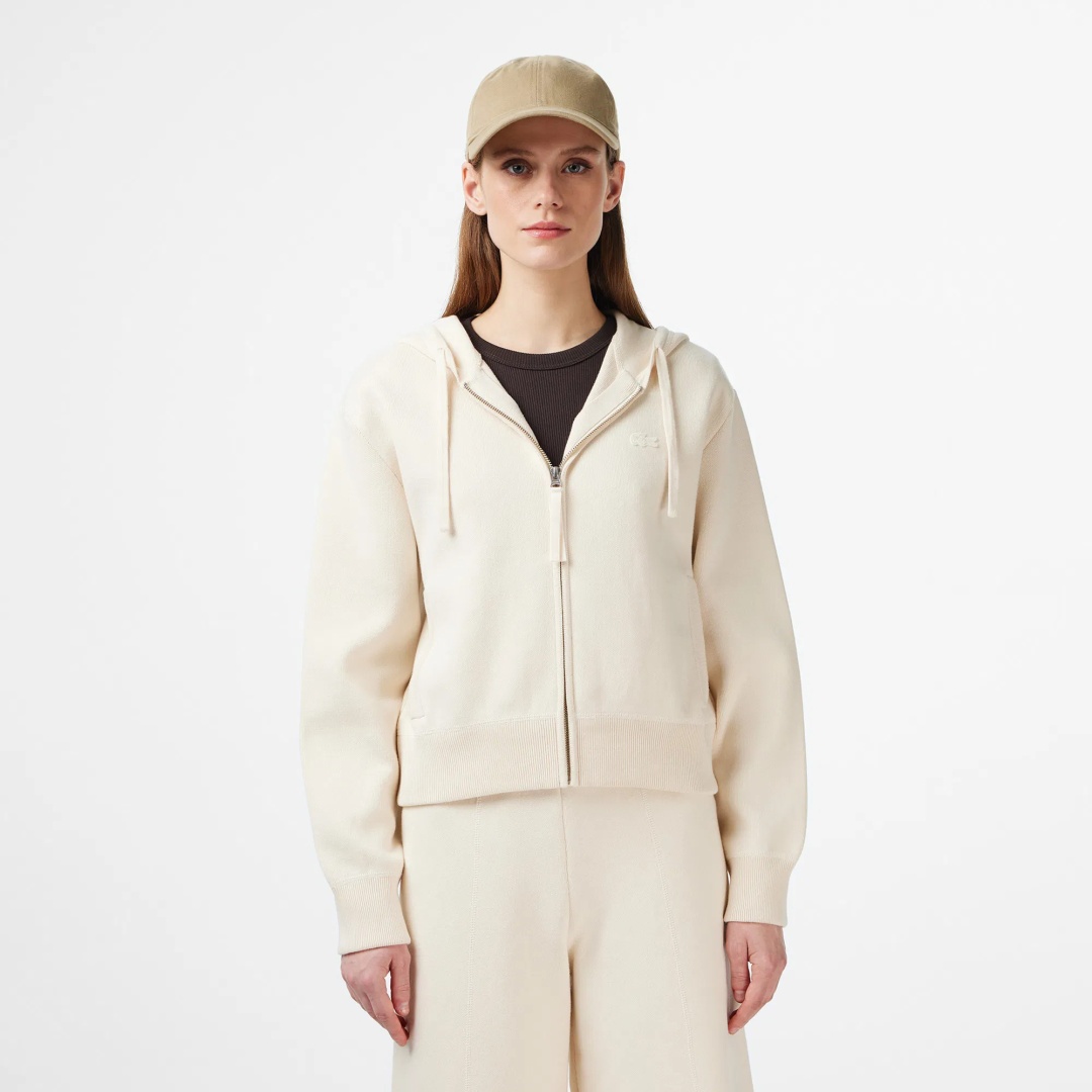 Свитер LACOSTE белый, молочный