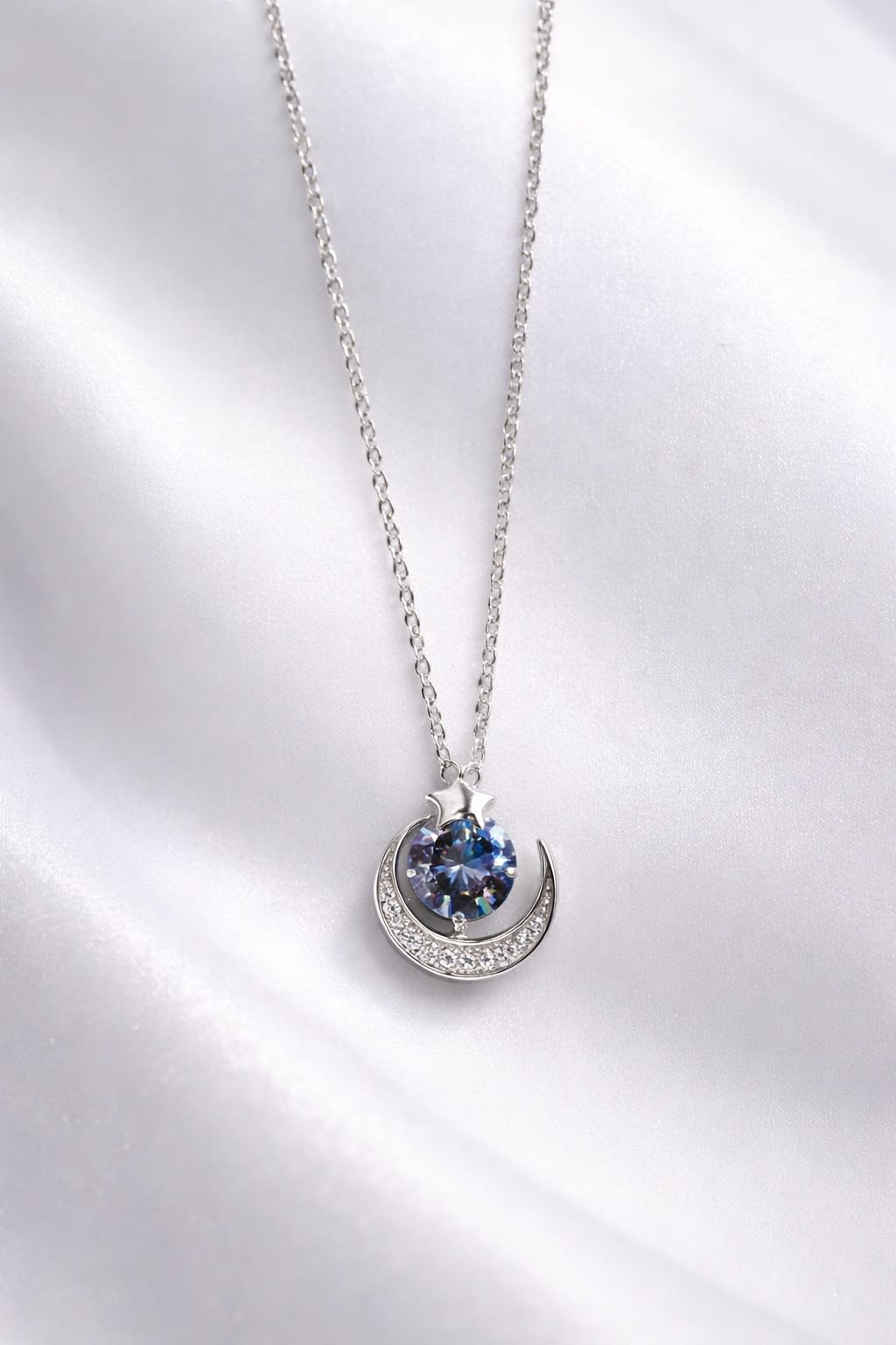 Колье «Moonlight charm” YEES длина 40 см вес 1.84 г серебро, муассанит
