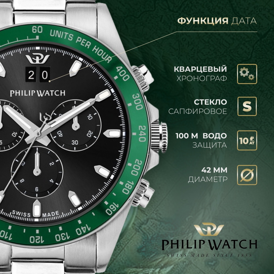 Кварцевые Philip Watch R8273607010 сталь