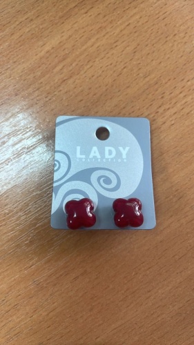 Пусеты Lady Collection бижутерный сплав, пластик