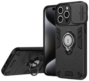 Чехол GLASS для Apple iPhone 15 Pro Max черный