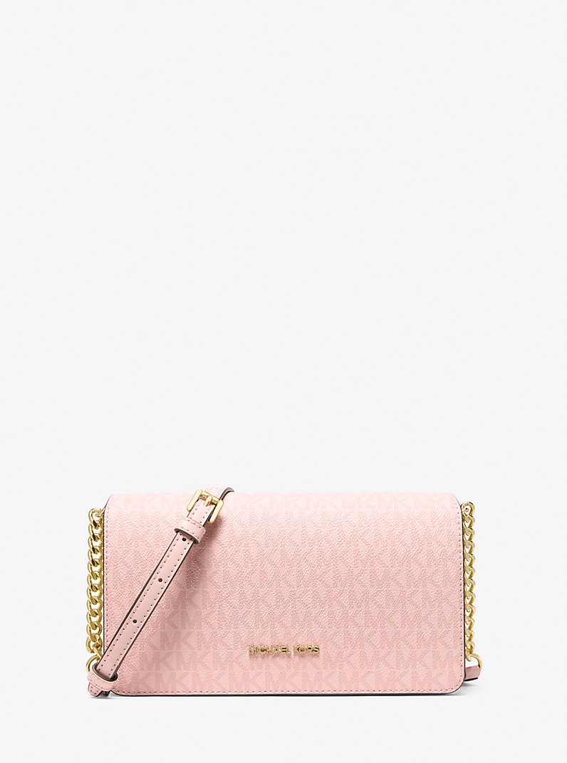 Сумка кросс-боди Michael Kors канвас розовый