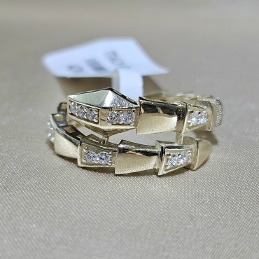Gaukhar Jewelry ADN059-R размер 17.5 вес 2.58 г золото, фианит