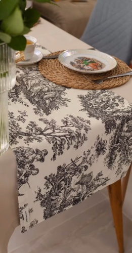 Дорожка на стол Maryam decor & textile 200x45 см, хлопок, дак, 1 шт