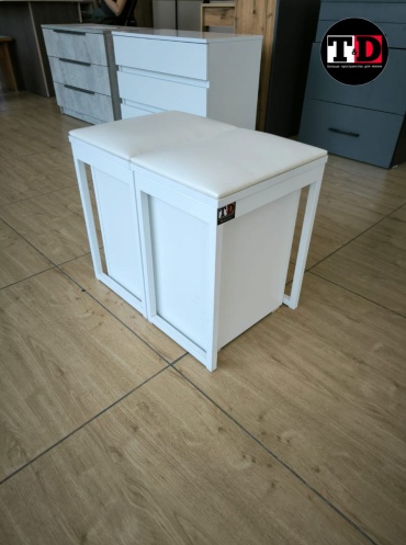 Пуф T&D 283662788, 54x36x46 см, белый