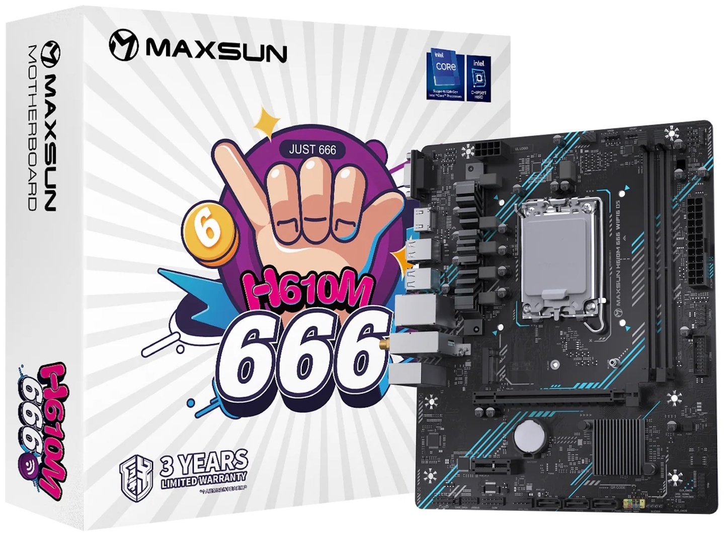 Материнская плата MAXSUN MS-H610M 666 WIFI6 D5