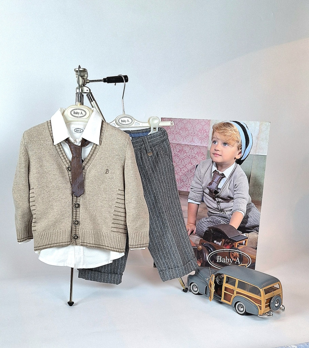Комплект Baby A. Gruppo T.M. S.R.L. серый, бежевый