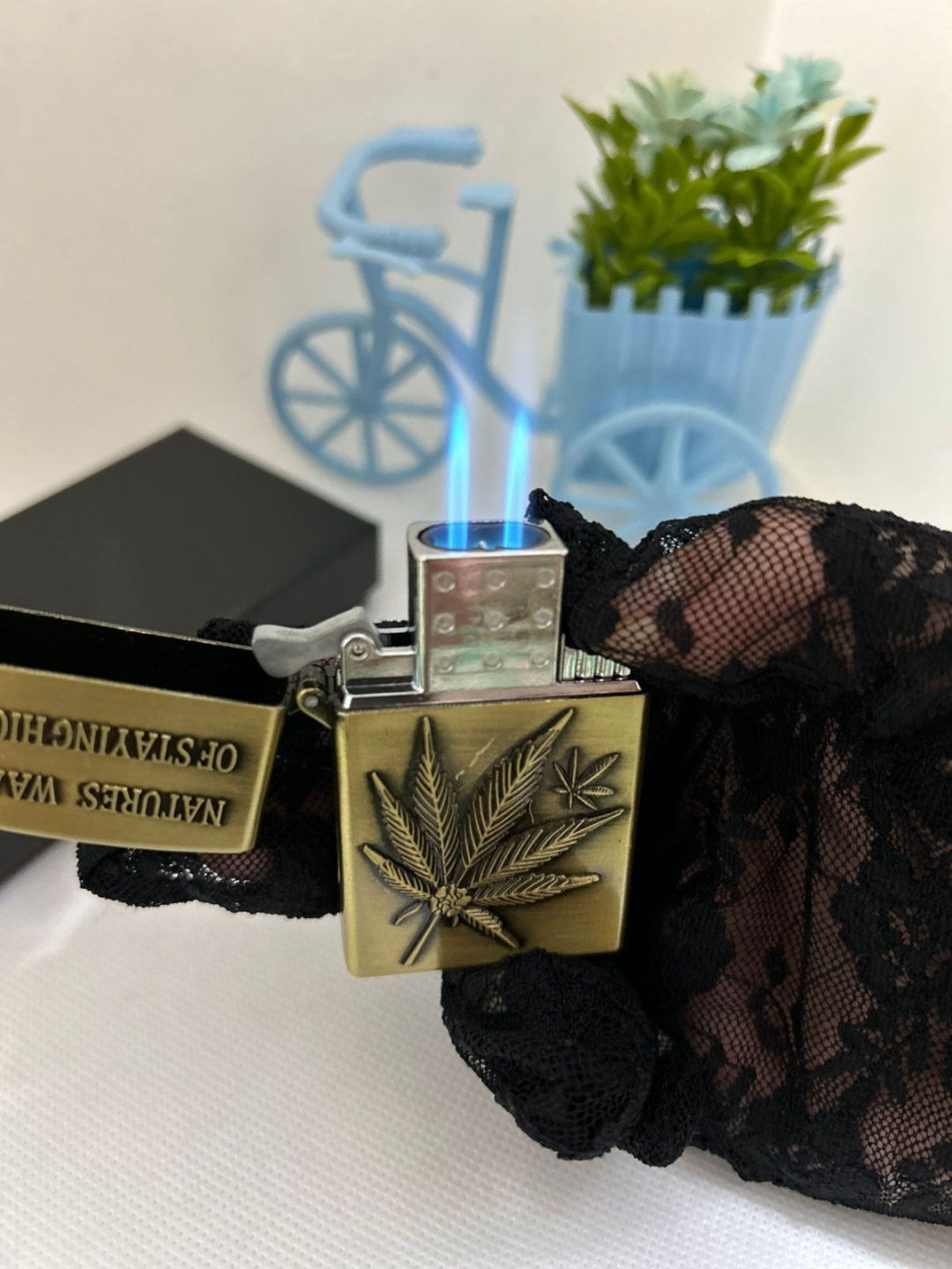 Lighter газовая зажигалка Golden_Time 001, металлический сплав
