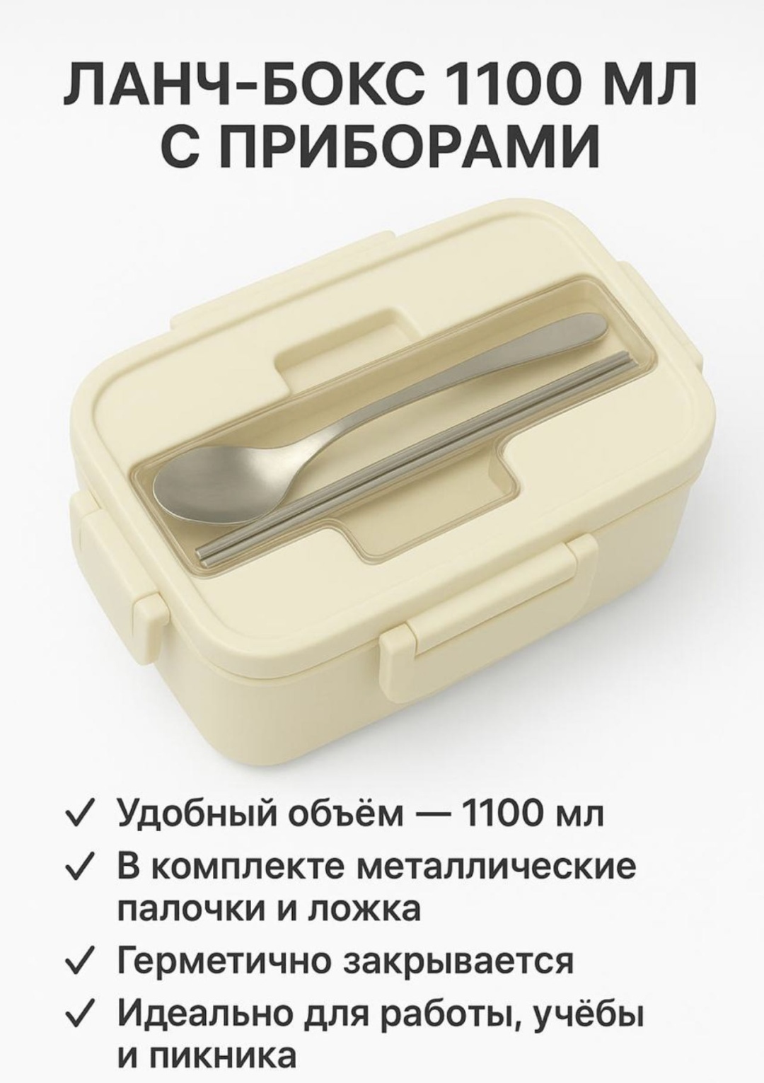 Ланч-бокс 30386846_324417516 3 шт, пластик, полипропилен, солома