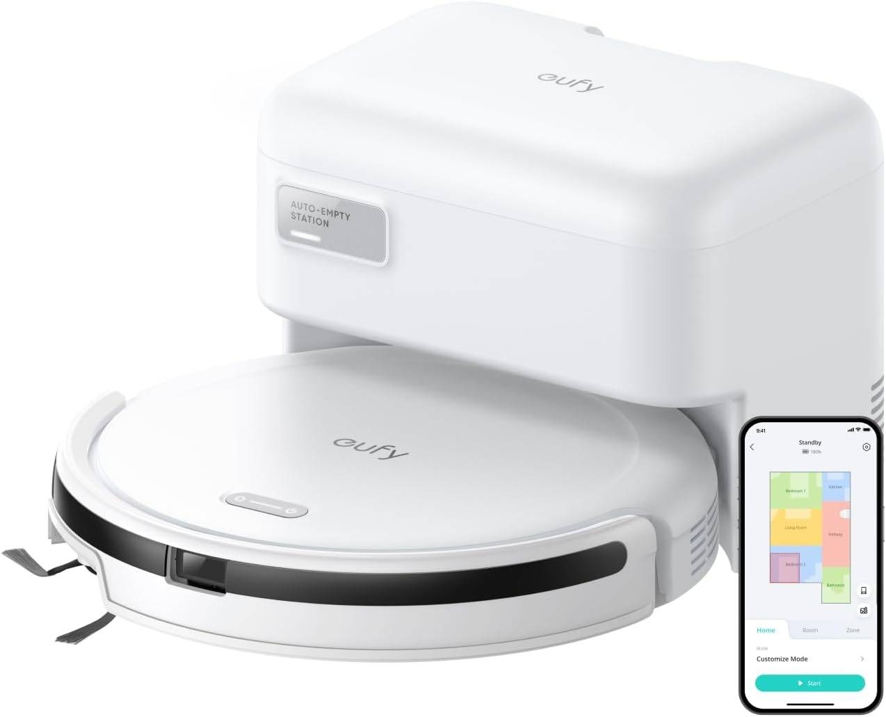 Робот-пылесос EUFY C10 Eufy Robot vacuum Auto-empty C10 white белый
