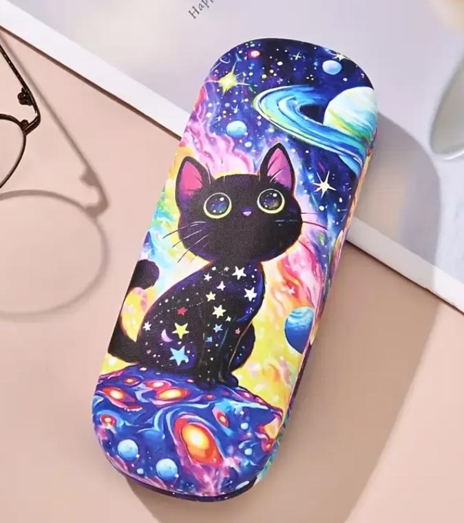 Жесткий футляр пластик, 16 x 6 см мультиколор