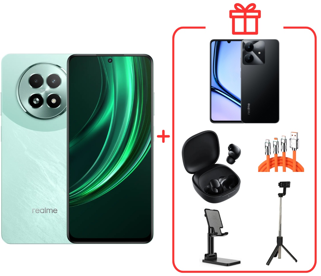 Смартфон Realme 13 5G 12 ГБ/256 ГБ зеленый + подарок